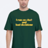 Unisex Oversized - I run on chai Printed T-Shirt